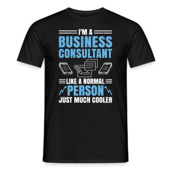 Je suis un consultant en affaires - T-shirt homme - noir - Devant - AI Model Male 178 light (178cm)