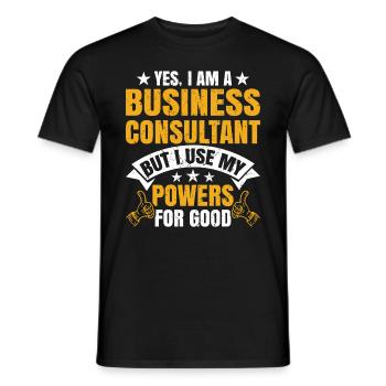 Yes I Am A Business Consultant - Men's T-Shirt - black - Front - AI Model Male 178 light (178cm)