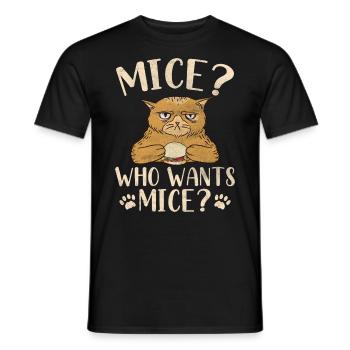 Hamburger Cat Whisperer Meow Kitten Burger Lover - Men's T-Shirt - black - Front - AI Model Male 178 light (178cm)