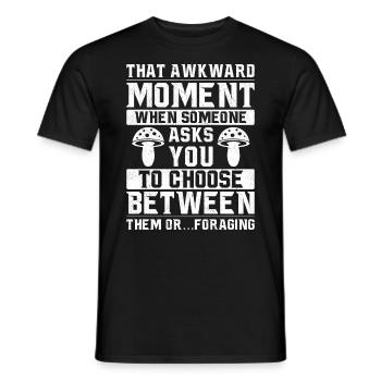 Mushroom Hunter Foraging Fungus Mycology Mushies - Men's T-Shirt - black - Front - AI Model Male 178 light (178cm)
