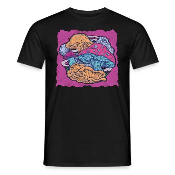 Mushroom Hunter Foraging Fungus Mycology Mushies - Men's T-Shirt - black - Front - AI Model Male 178 light (178cm)