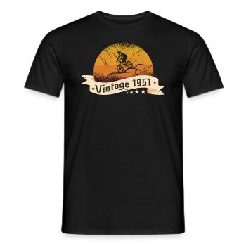 VTT-Bike Mountainbike né en 1951 Anniversaire - T-shirt homme - noir - Devant - AI Model Male 178 light (178cm)