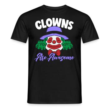 Les clowns sont géniaux cirque fête d’anniversaire comédie - T-shirt homme - noir - Devant - AI Model Male 178 light (178cm)