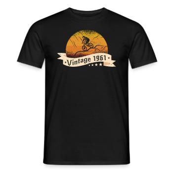 VTT-Bike Mountainbike né en 1961 Anniversaire - T-shirt homme - noir - Devant - AI Model Male 178 light (178cm)