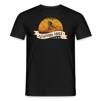 VTT-Bike Mountainbike né en 1992 Anniversaire - T-shirt homme - noir - Devant - AI Model Male 178 light (178cm)