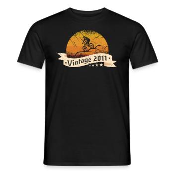VTT-Bike Mountainbike né en 2011 Anniversaire - T-shirt homme - noir - Devant - AI Model Male 178 light (178cm)