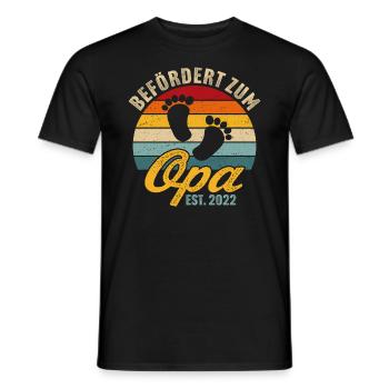 Befördert zum Opa 2022 Großvater seit 2022 - Männer T-Shirt - Schwarz - Vorne - AI Model Male 178 light (178cm)