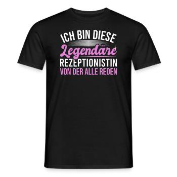 Icg Bin Diese Legendare Rezeptionistin - Männer T-Shirt - Schwarz - Vorne - AI Model Male 178 light (178cm)