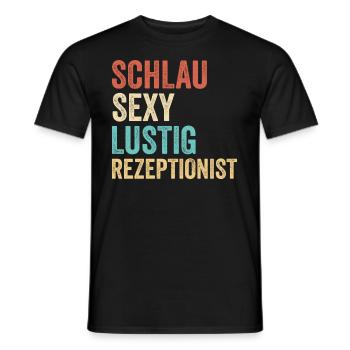 Schlau Sexy Lustig Rezeptionist - Männer T-Shirt - Schwarz - Vorne - AI Model Male 178 light (178cm)