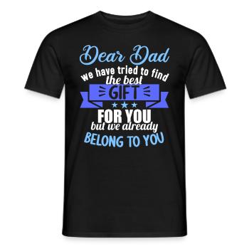 Cher papa, nous avons essayé de trouver le meilleur cadeau - T-shirt homme - noir - Devant - AI Model Male 178 light (178cm)