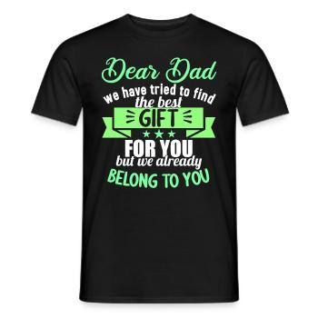 Cher papa, nous avons essayé de trouver le meilleur cadeau - T-shirt homme - noir - Devant - AI Model Male 178 light (178cm)