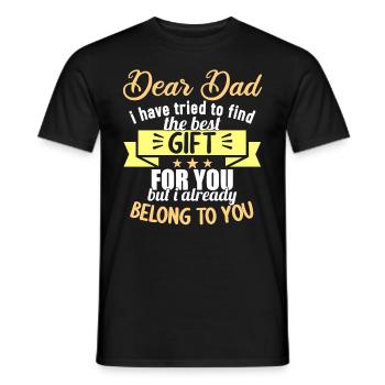 Cher papa, j’ai essayé de trouver le meilleur cadeau - T-shirt homme - noir - Devant - AI Model Male 178 light (178cm)
