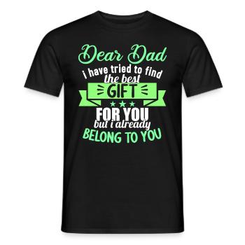 Cher papa, j’ai essayé de trouver le meilleur cadeau - T-shirt homme - noir - Devant - AI Model Male 178 light (178cm)