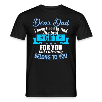 Cher papa, j’ai essayé de trouver le meilleur cadeau - T-shirt homme - noir - Devant - AI Model Male 178 light (178cm)