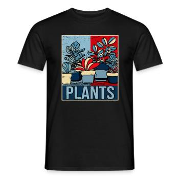 Retro Pflanzen Geschenk Floristin Vintage Blumen - Männer T-Shirt - Schwarz - Vorne - AI Model Male 178 light (178cm)