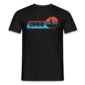Pêcheur né en 1968 Anniversaire Fliegenflischen - T-shirt homme - noir - Devant - AI Model Male 178 light (178cm)
