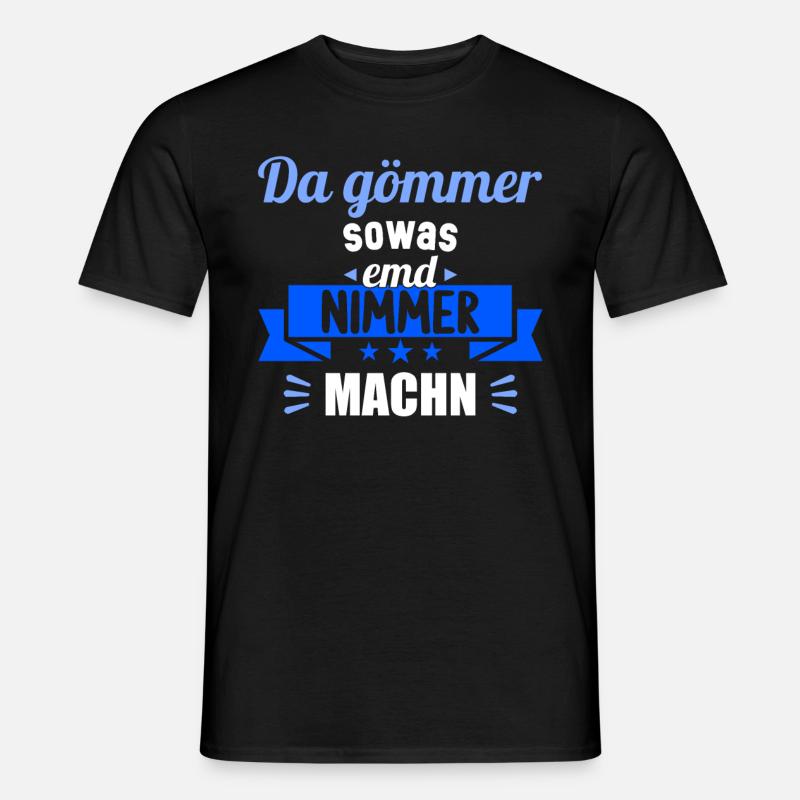 Sächsischer Dialekt Sachsen Sächsische Sprüche - Männer T-Shirt - Schwarz