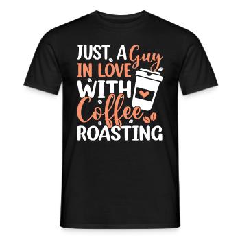 Just A Guy In Love With Coffee Roasting - Männer T-Shirt - Schwarz - Vorne - AI Model Male 178 light (178cm)