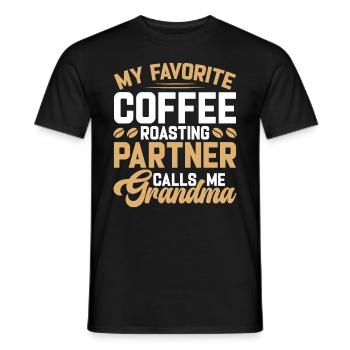 My Favorite Coffee Roasting Partner - Männer T-Shirt - Schwarz - Vorne - AI Model Male 178 light (178cm)