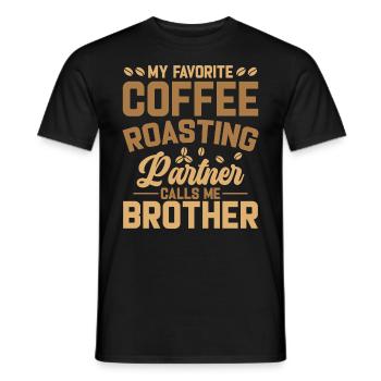 My Favorite Coffee Roasting Partner - Männer T-Shirt - Schwarz - Vorne - AI Model Male 178 light (178cm)