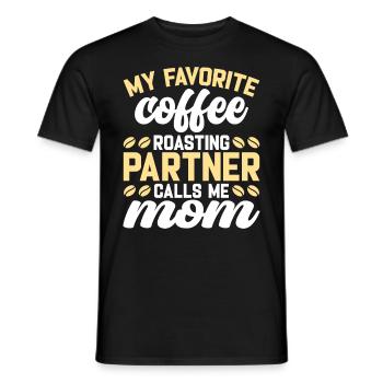 My Favorite Coffee Roasting Partner - Männer T-Shirt - Schwarz - Vorne - AI Model Male 178 light (178cm)