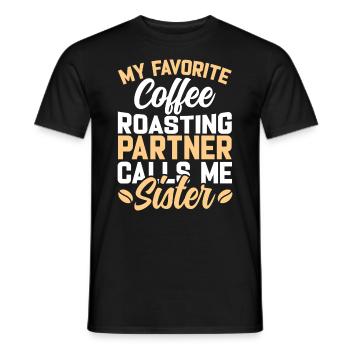 My Favorite Coffee Roasting Partner - Männer T-Shirt - Schwarz - Vorne - AI Model Male 178 light (178cm)
