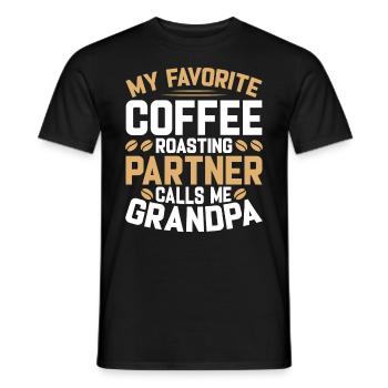 My Favorite Coffee Roasting Partner - Männer T-Shirt - Schwarz - Vorne - AI Model Male 178 light (178cm)
