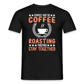 Couples That Do Coffee Roasting Together - Männer T-Shirt - Schwarz - Vorne - AI Model Male 178 light (178cm)
