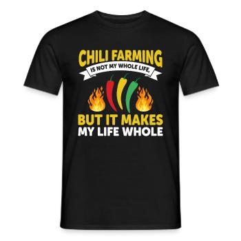 La culture du chili n’est pas toute ma vie - T-shirt homme - noir - Devant - AI Model Male 178 light (178cm)