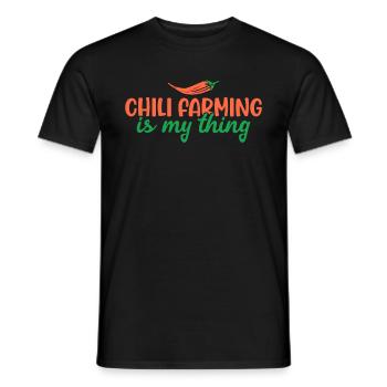 Chili Farming Is My Thing - Männer T-Shirt - Schwarz - Vorne - AI Model Male 178 light (178cm)