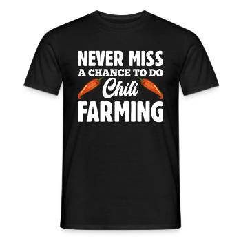 Ne manquez jamais une chance de cultiver le chili - T-shirt homme - noir - Devant - AI Model Male 178 light (178cm)