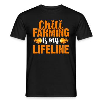 Chili Farming Is M y LifeLine - Männer T-Shirt - Schwarz - Vorne - AI Model Male 178 light (178cm)