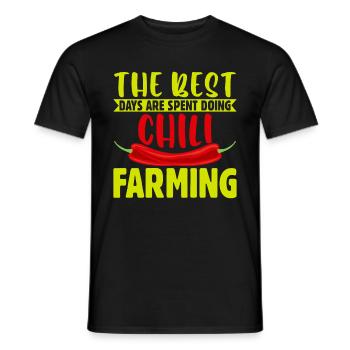 Les meilleurs jours passés à cultiver le chili - T-shirt homme - noir - Devant - AI Model Male 178 light (178cm)