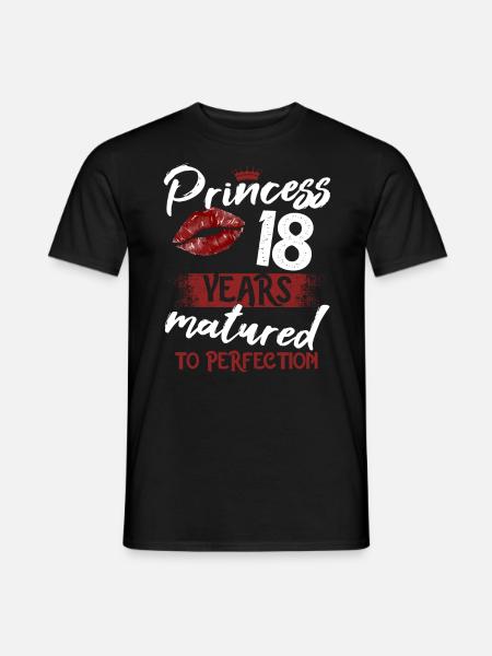 18 ans fille 18 bday Princesse 18 anniversaire - T-shirt homme - noir