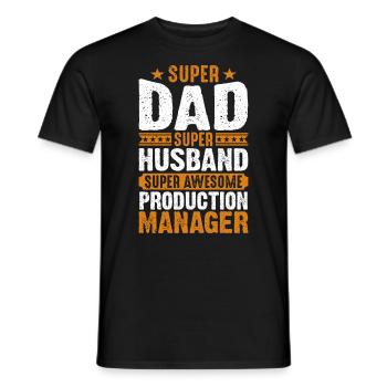 Super Dad Super Husband - Männer T-Shirt - Schwarz - Vorne - AI Model Male 178 light (178cm)