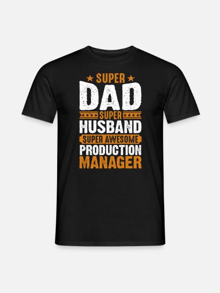 Super Dad Super Husband - Men's T-Shirt - black
