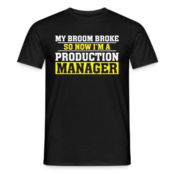 My Broom Broke - Men's T-Shirt - black - Front - AI Model Male 178 light (178cm)
