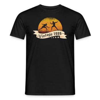 Escrime née en 1986 Anniversaire Escrime - T-shirt homme - noir - Devant - AI Model Male 178 light (178cm)