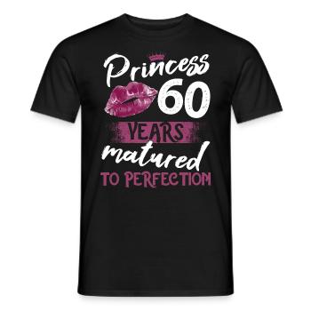60 year old girl 60 bday Princess 60 birthday - Men's T-Shirt - black - Front - AI Model Male 178 light (178cm)