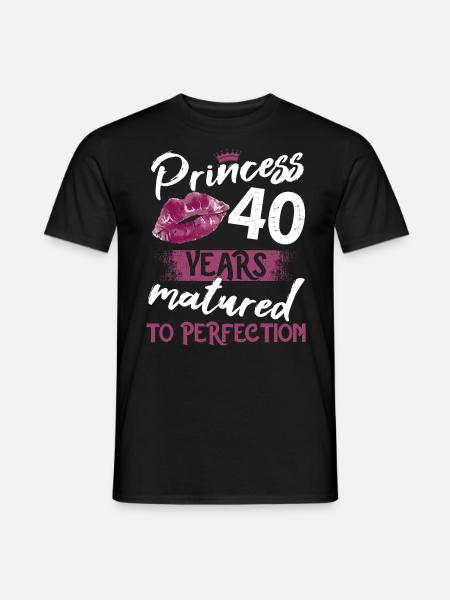 40 year old girl 40 bday Princess 40 birthday - Men's T-Shirt - black