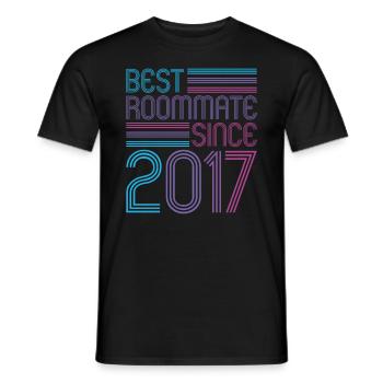 Best roommate since 2017 love your roomates - Men's T-Shirt - black - Front - AI Model Male 178 light (178cm)