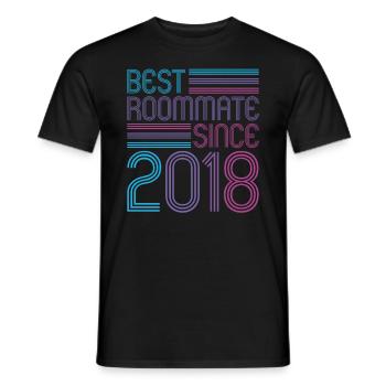 Best roommate since 2018 love your roomates - Men's T-Shirt - black - Front - AI Model Male 178 light (178cm)