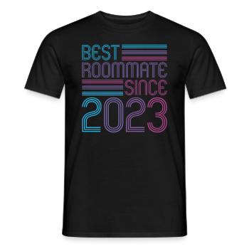 Best roommate since 2023 love your roomates - Men's T-Shirt - black - Front - AI Model Male 178 light (178cm)