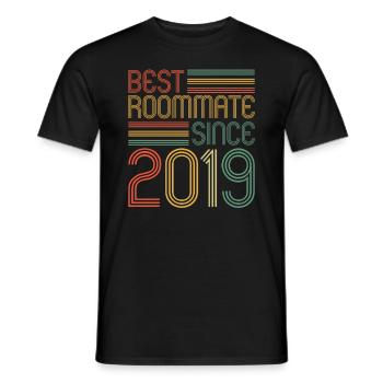 Best roommate since 2019 love your roomates - Men's T-Shirt - black - Front - AI Model Male 178 light (178cm)