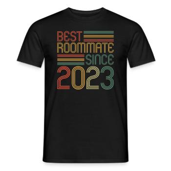 Best roommate since 2023 love your roomates - Men's T-Shirt - black - Front - AI Model Male 178 light (178cm)