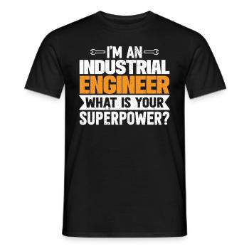 I Am An Industrial Engineer - Männer T-Shirt - Schwarz - Vorne - AI Model Male 178 light (178cm)