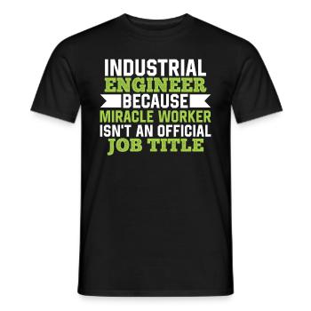 Industrial Engineer Mircale Worker - Männer T-Shirt - Schwarz - Vorne - AI Model Male 178 light (178cm)