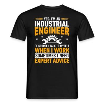 Yes I Am An Industrial Engineer - Men's T-Shirt - black - Front - AI Model Male 178 light (178cm)