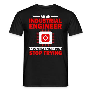 As An Industrial Engineer - Männer T-Shirt - Schwarz - Vorne - AI Model Male 178 light (178cm)