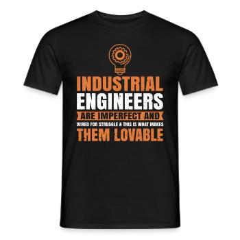 Industrial Engineers Are Imperfect - Männer T-Shirt - Schwarz - Vorne - AI Model Male 178 light (178cm)